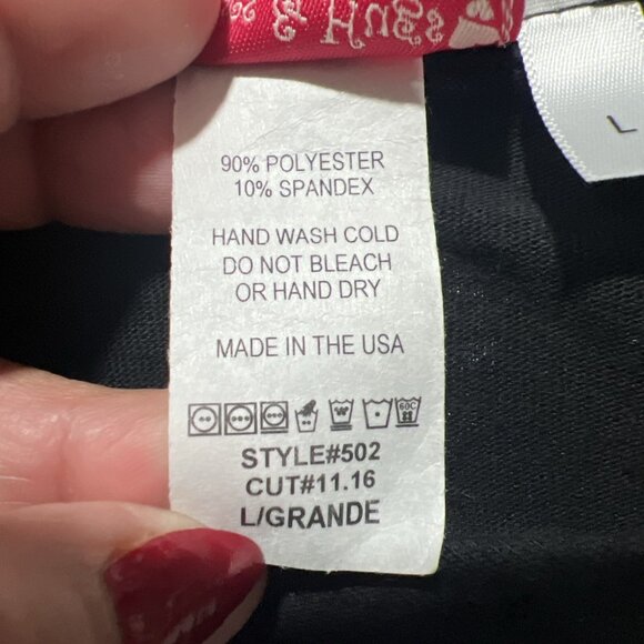 Kisses Hugs Black Knit Shirt Dress Size L Short Slvs. Fish Sea Nautical Pattern - Picture 8 of 10